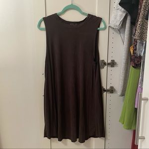 Faux Suede Mini Dress